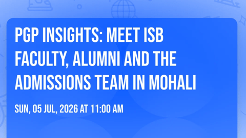 PGP Insights: Meet Faculty , Alumni And The Admission Team in Mohali