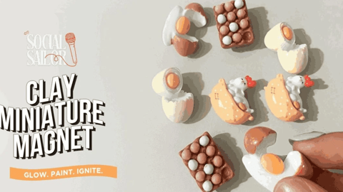 Clay Miniature Magnet Date
