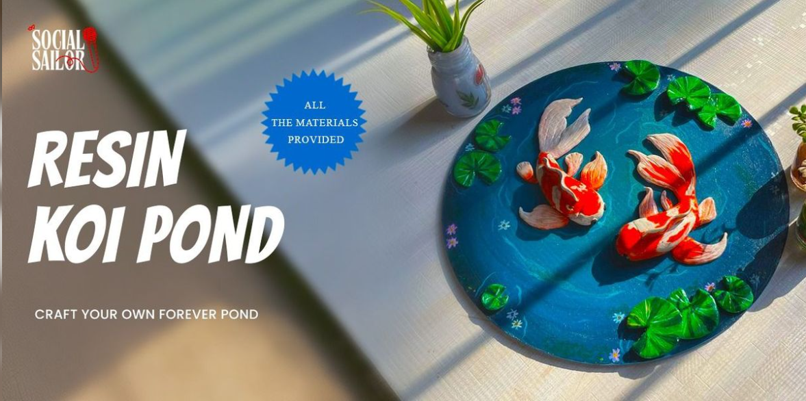Resin Koi Pond Art