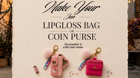 Make Your Own Lipgloss Bag or Coin Purse