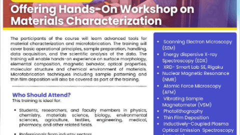 Hands-on workshop on Material Characterization
