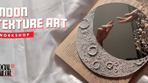 Moon texture art workshop