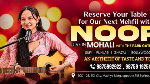 Reserve your table for our next mehfil with Noor
